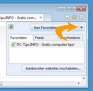 Internet Explorer favorieten exporteren - opslaan