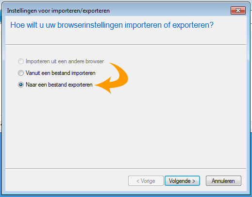 Favoris d'exportation d'Internet Explorer - enregistrer