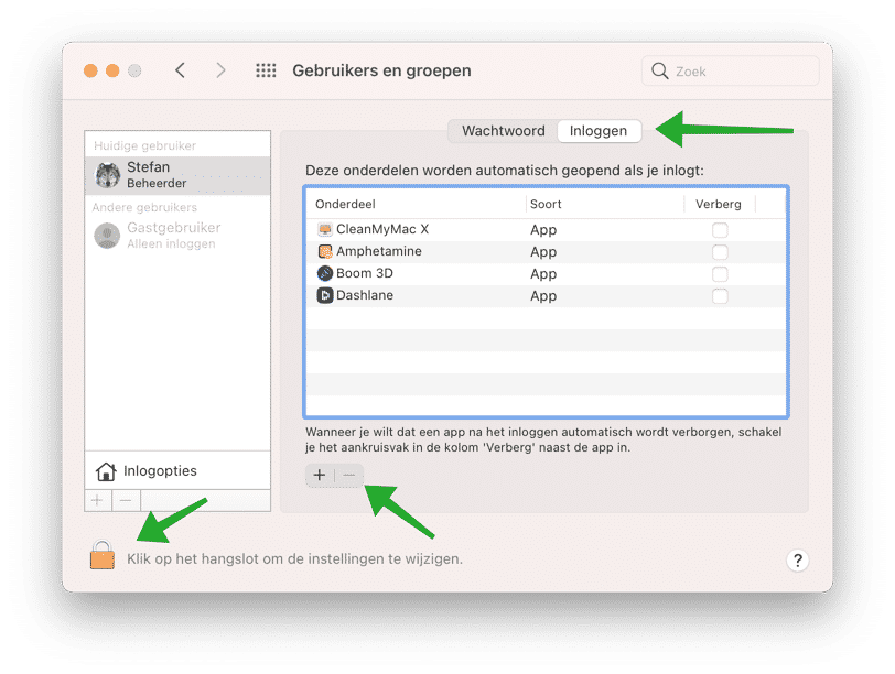 gebruikers en groepen inloggen mac sneller maken opschonen