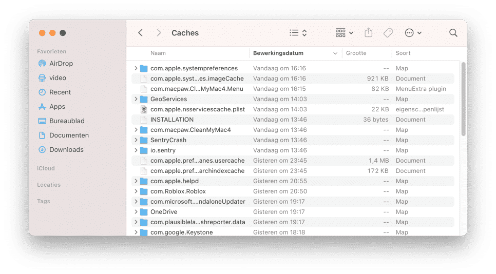 mac sneller maken op schonen van cache bestanden