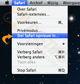 Safari herstellen naar standaard waarden