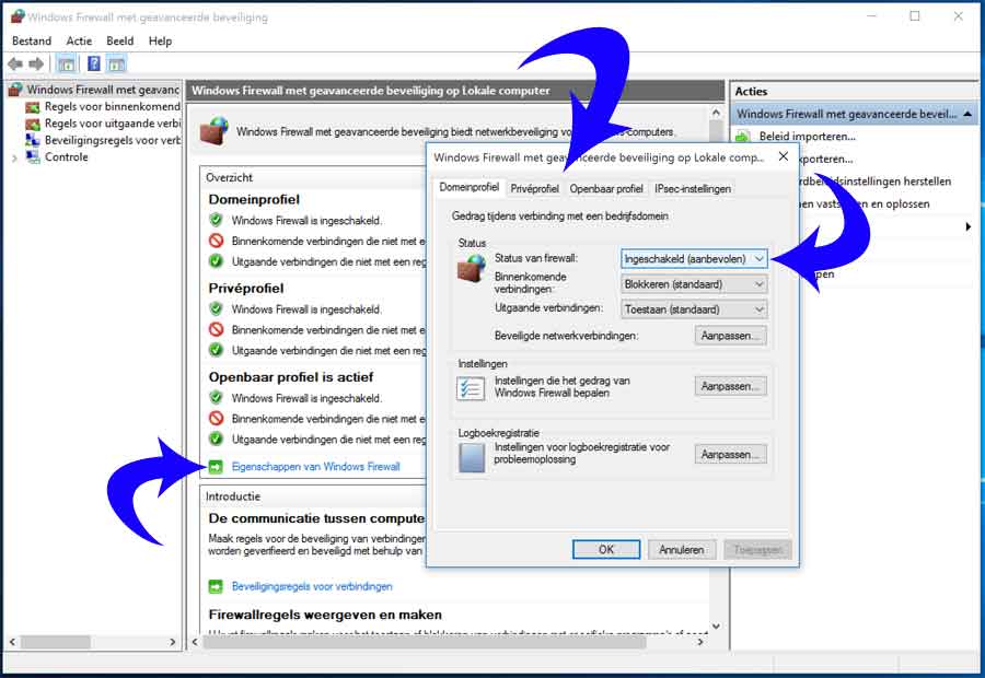 vriendelijk bijl Overleg De Windows Firewall in- of uitschakelen in Windows 10