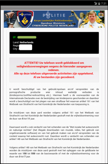 Politievirus verwijderen van Android telefoon (instructie)