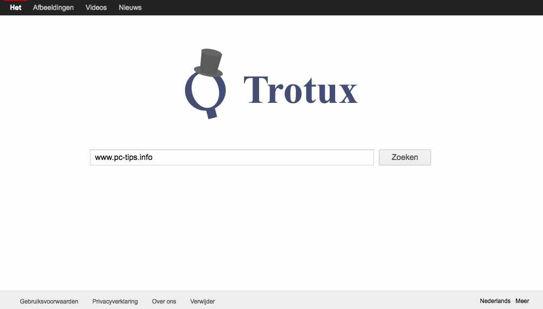 Hoe verwijder je Trotux.com ?