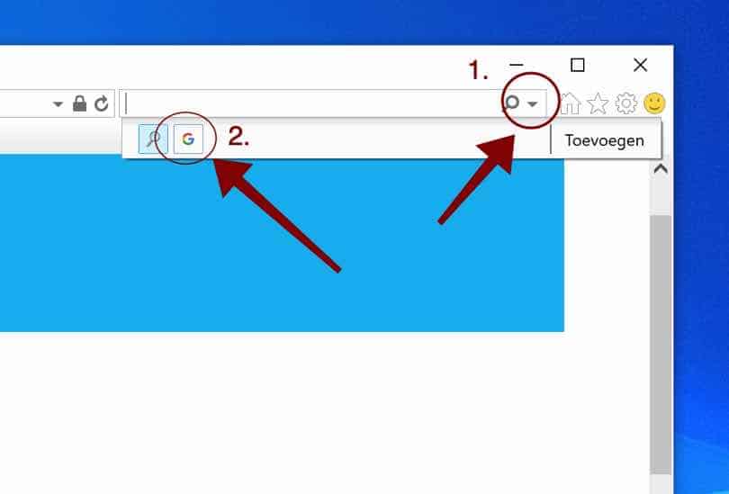 eliminar el motor de búsqueda bing de internet explorer