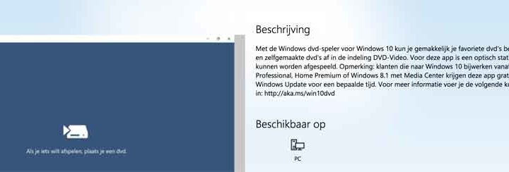 Windows 10 heeft geen DVD speler software (Oplossing)