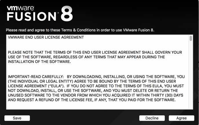 Installer VMware Fusion MacOS