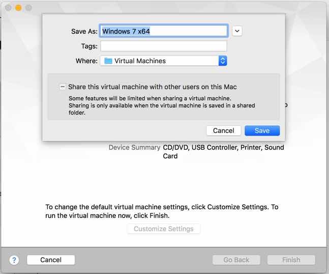 Installieren Sie VMWare Fusion MacOS