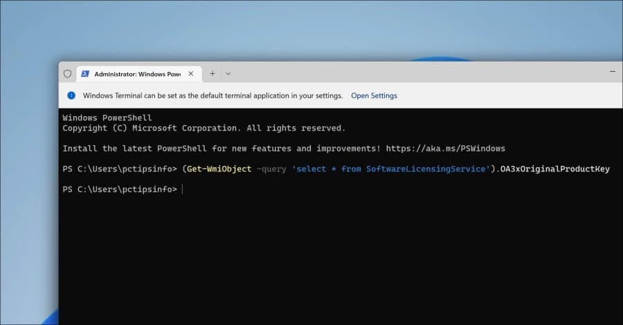 Windows licentie opzoeken via PowerShell