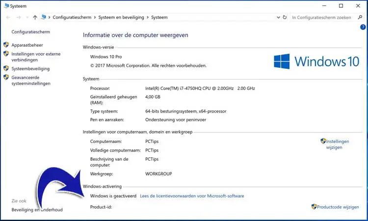 is-windows-geactiveerd-opzoeken