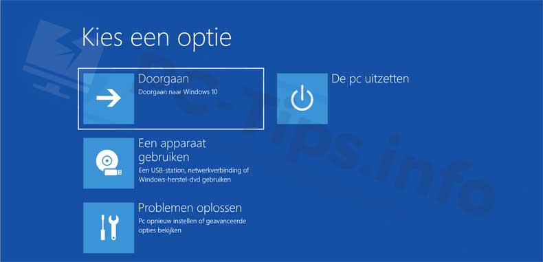 options de démarrage avancées de Windows 10