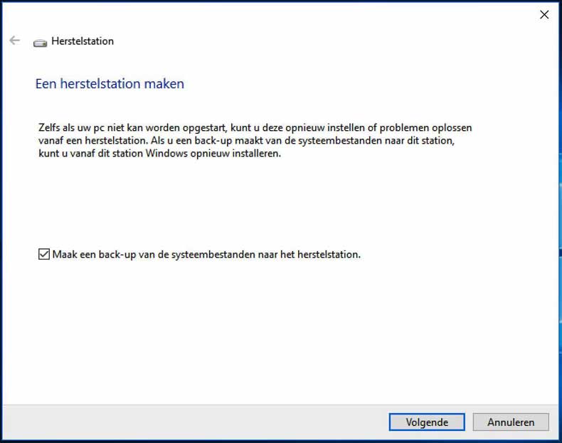 Windows-10-Wiederherstellungslaufwerk-Erstellung