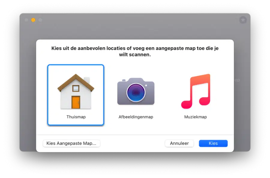 Dubbele bestanden zoeken in thuismap in Mac
