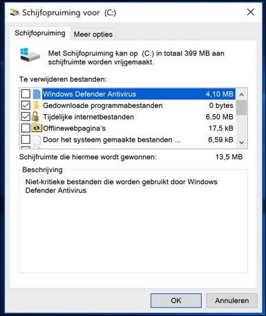 Disk cleanup windows