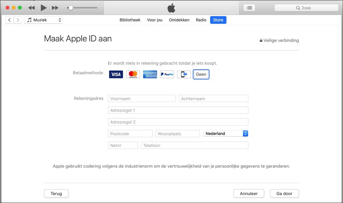 apple créer une pièce d'identité sans carte de crédit ni paypal