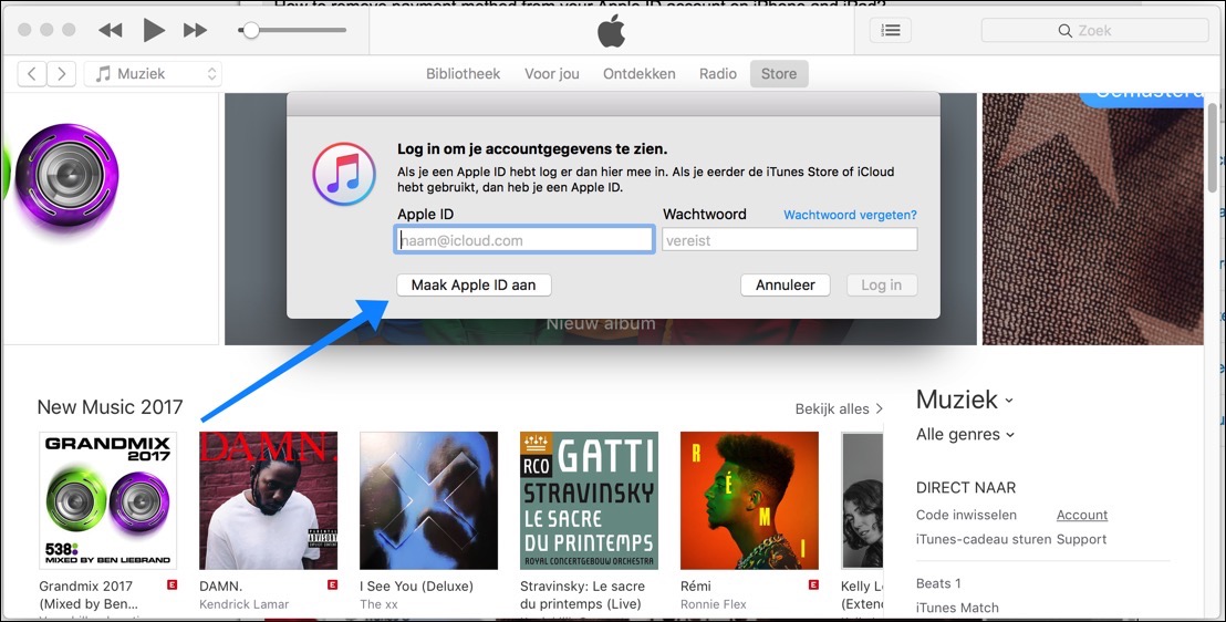 apple id nieuw aanmaken