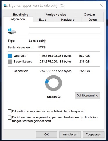 disable file indexing in windows