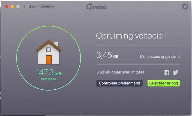 Gemini entfernt doppelte Dateien von Ihrem Mac mit der intelligenten Bereinigung