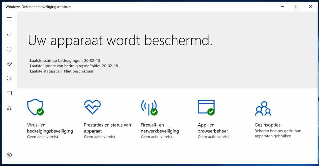 Centre de sécurité Windows Defender