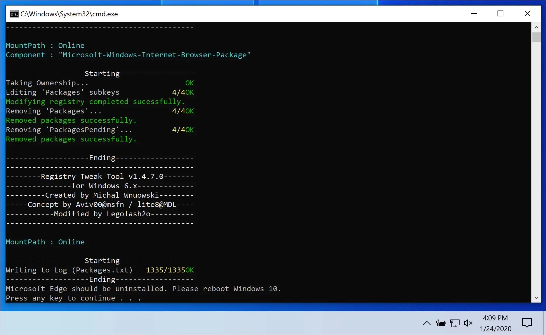 Microsoft edge verwijderen uit windows 10