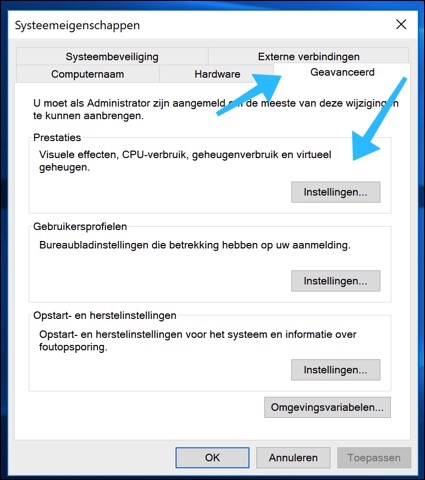 visuele effecten uitschakelen