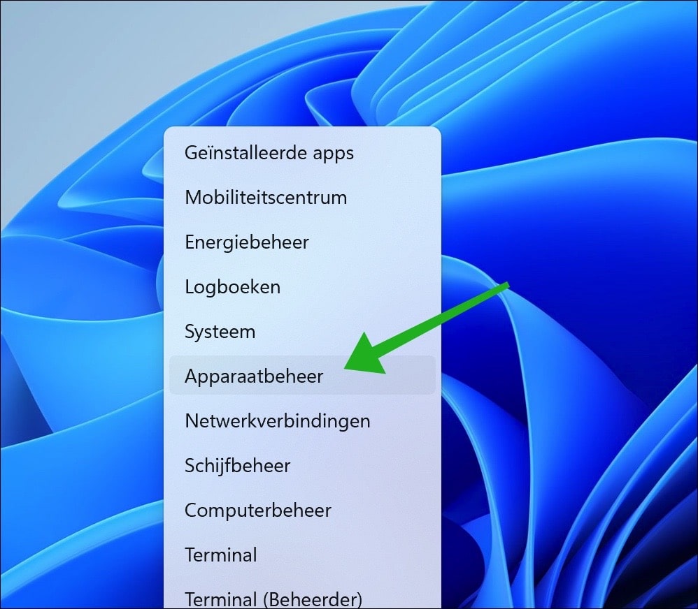 Abra o gerenciador de dispositivos