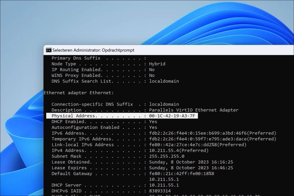 Change MAC address in Windows 11, 10 or earlier version