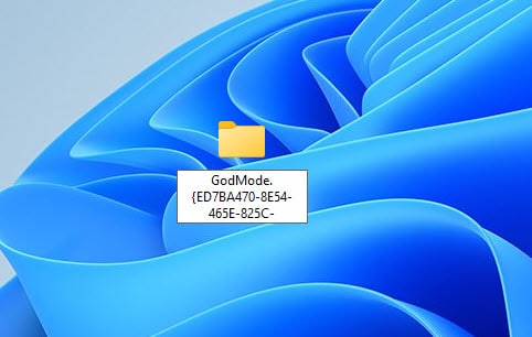 godmode map aanmaken