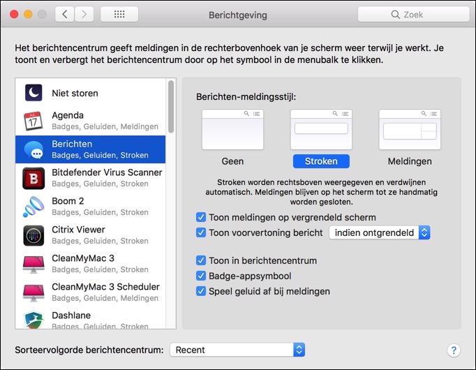 change notifications per application mac