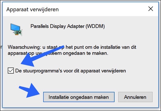 stuurprogramma verwijderen windows 10