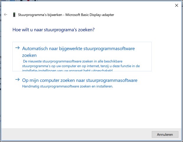 stuurprogrammas zoeken windows 10