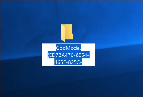 créer un dossier Godmode Windows 10