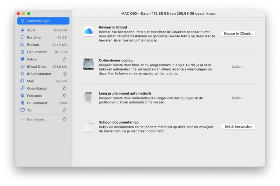 Aanbevelingen mac