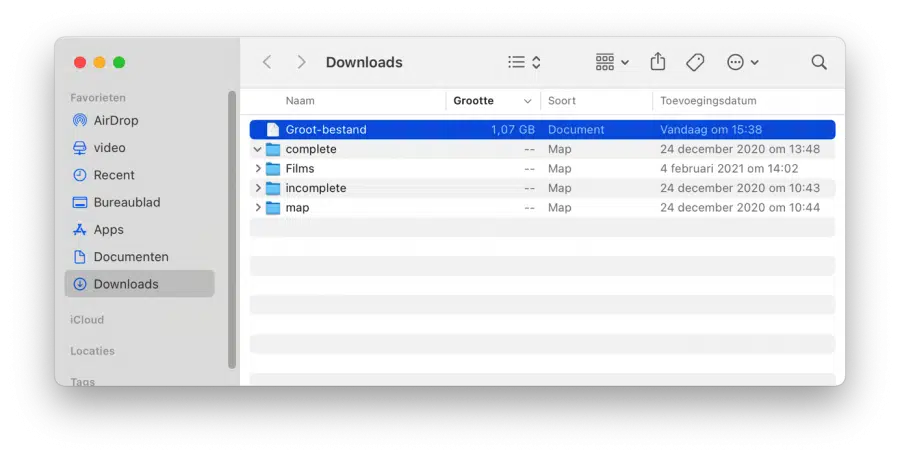 Opstartschijf is vol bestanden verwijderen uit downloads map mac