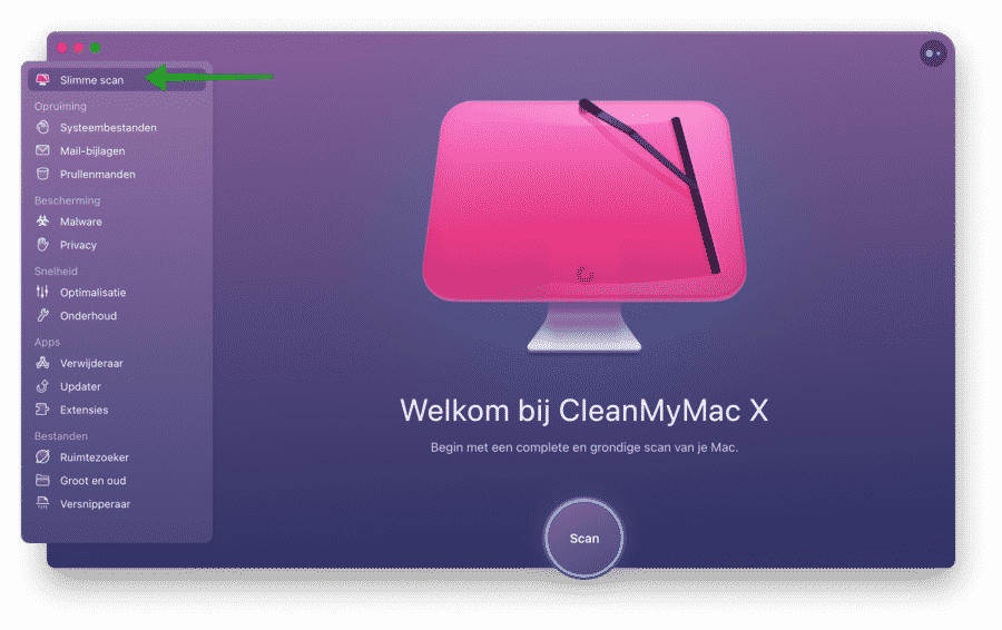 Execute a verificação inteligente com CleanMyMac