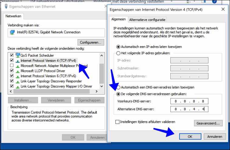 Configurer un bord DNS alternatif