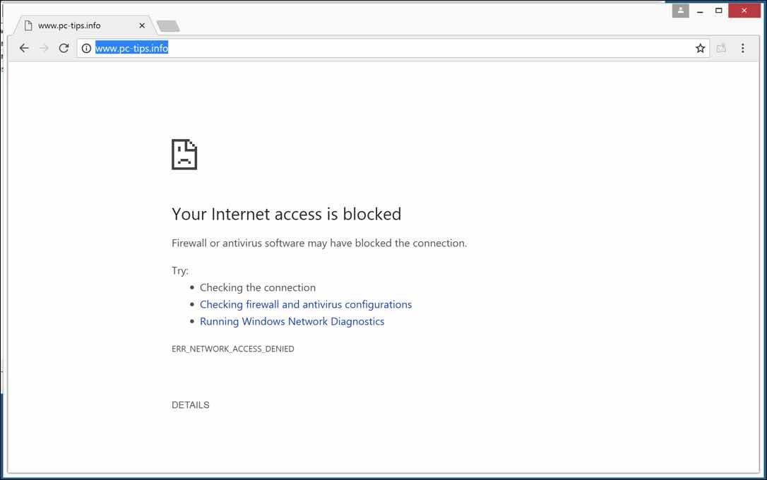 block internet for application via windows firewall