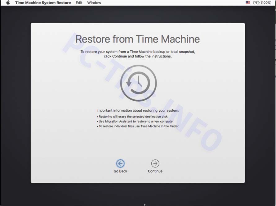 mac restaurar backup da máquina do tempo