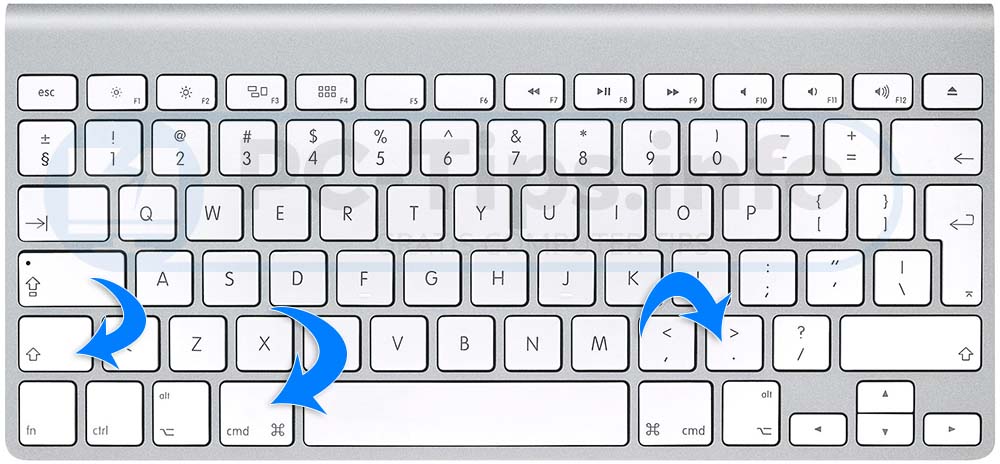 mac hidden files key combination