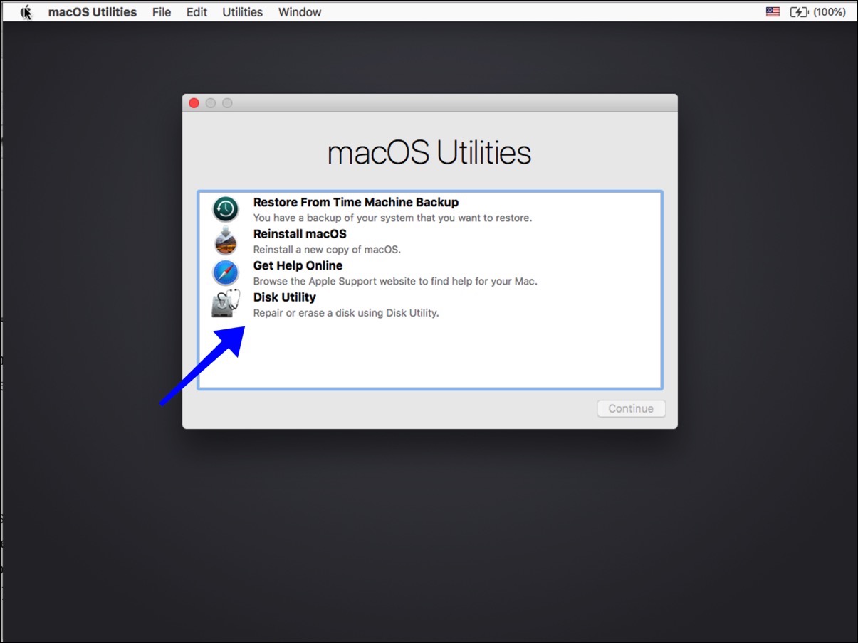 utilitário de reparo de disco rígido macos