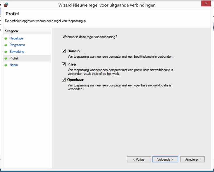 windows firewall profiel domeinen