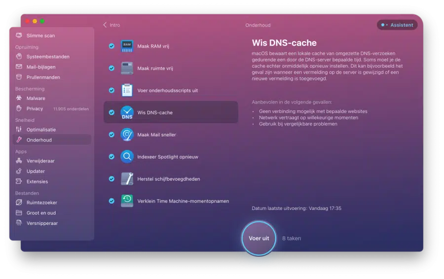 DNS cache wissen op Mac