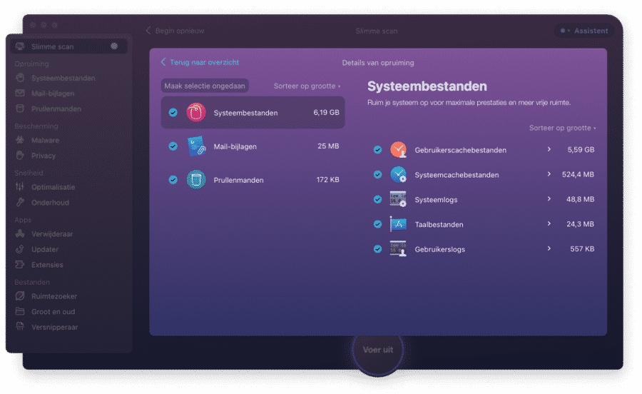 Mostrar detalles de archivos innecesarios