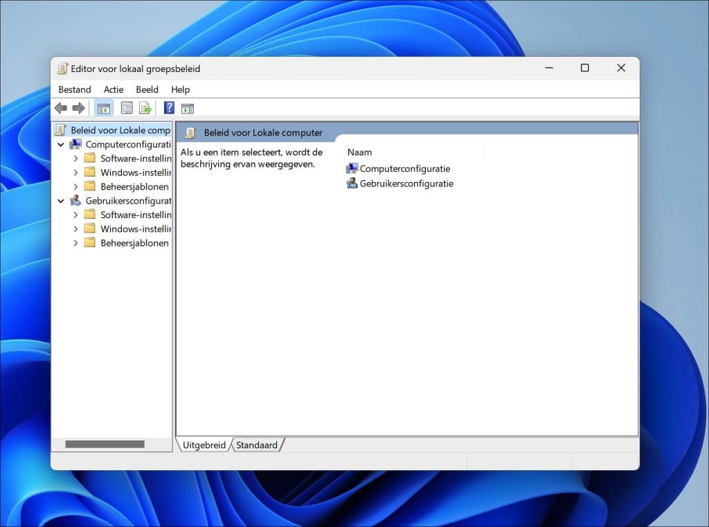 Editor de política de grupo local