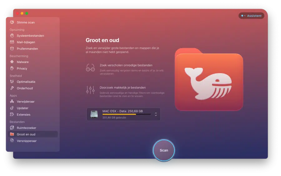 Oude en grote bestanden zoeken op uw Mac