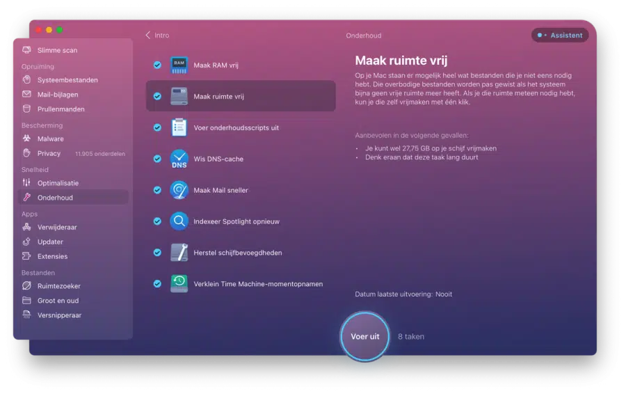 Schijfruimte vrijmaken op Mac