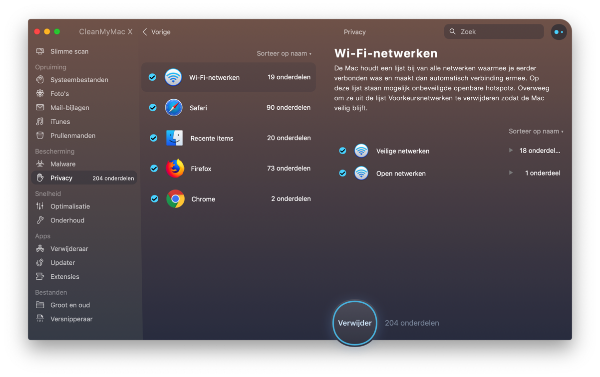 cleanmymac - privacy