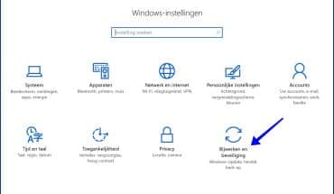 windows 10 back-up instellingen