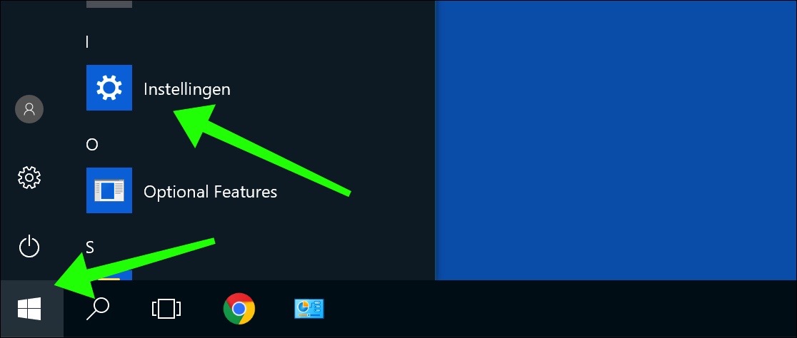 windows 10 settings