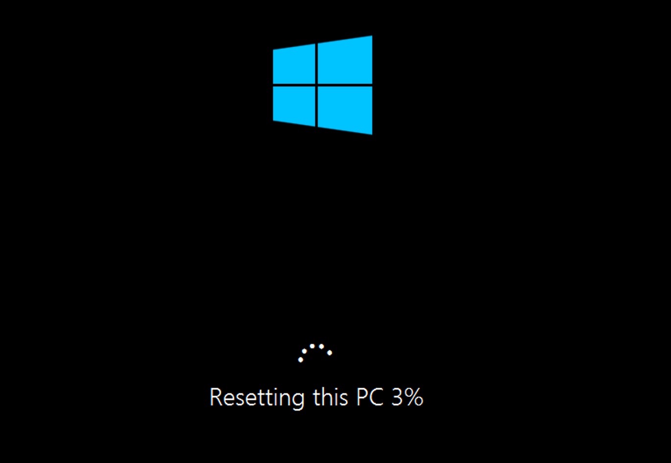 windows 10 正在修复